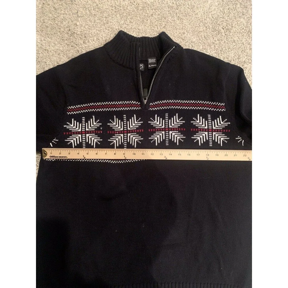Chaps Men’s Fair Isle Snowflake Sweater Size XL/TG/EG‎  Nordic Ski Winter Hike
